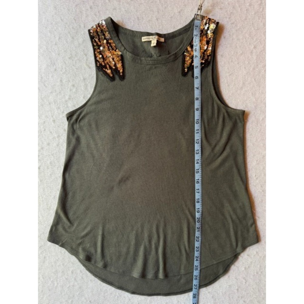 Express One Eleven Women's Sequined Sequin Wings Tank Top Sleeveless Sz MED - Picture 8 of 10